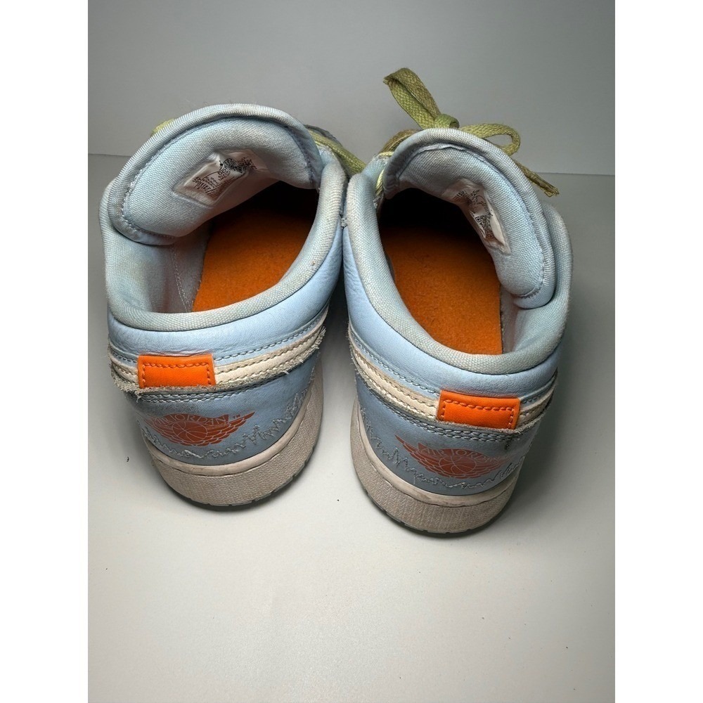 Nike Air Jordan 1 Low Light Blue Orange Kids Youth Sz 5Y DO8277 400 - Picture 3 of 5